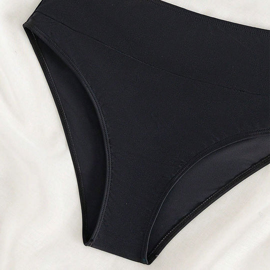 Damen Sport-Bikini mit hochtailliertem Slip und breiten Trägern R&B