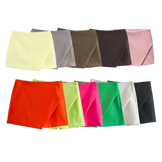 Damen modische Wickel-Shorts aus hochwertigem, elastischem Material R&B