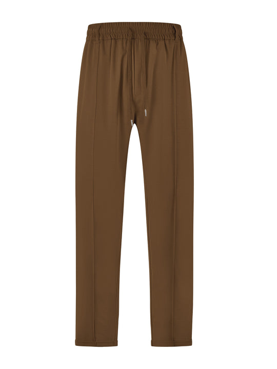 Damen nan elegante Jersey-Hose mit Bügelfalte Tunnelzugbund und schmaler Beinführung R&B