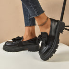 Damen Elegante Slipper mit dekorativer Schleifenverzierung und rutschfester Sohle R&B
