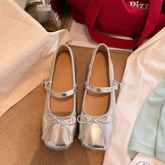 Damen Ballerina-Schuhe mit dekorativem Riemchen und komfortablem Fußbett R&B