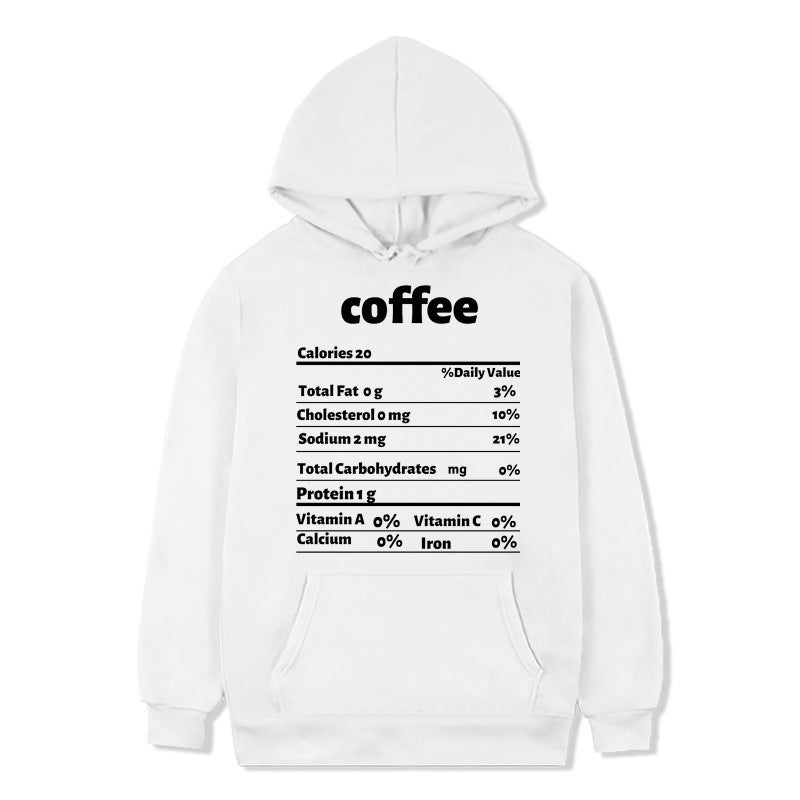 Damen Kapuzenpullover mit kreativem Nährwertdesign R&B