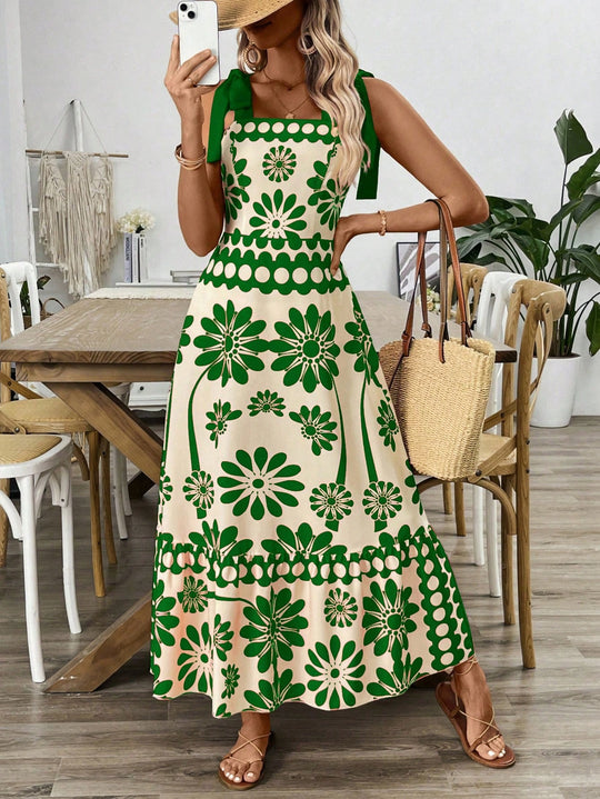 Damen Floral Print Maxikleid R&B