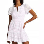 Damen Sommerkleid im romantischen Broderie Anglaise Stil R&B