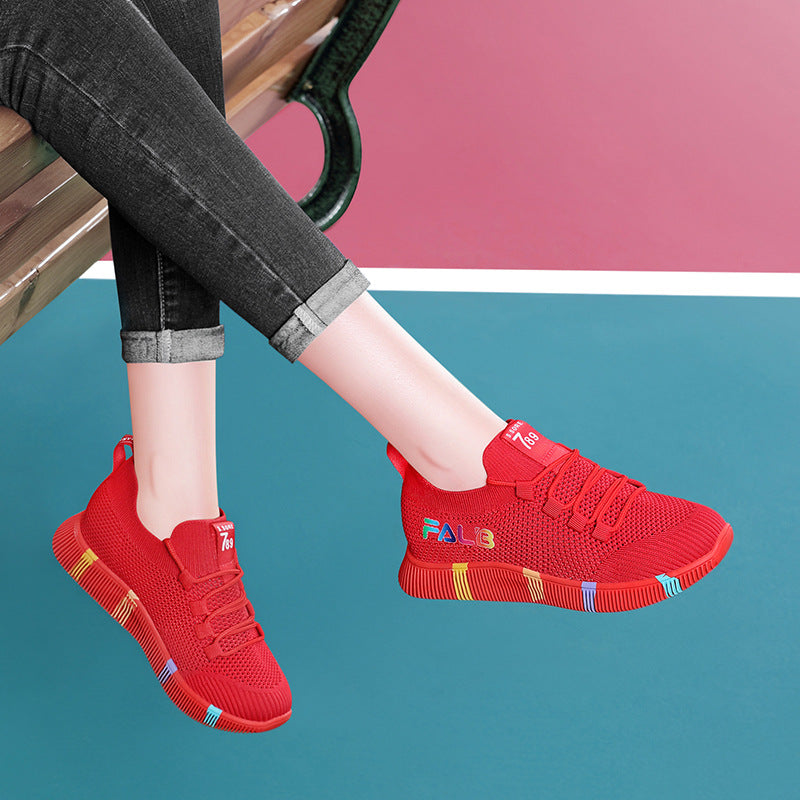 Damen Sportliche Sneakers mit atmungsaktiver Mesh-Oberfläche und flexibler Sohle R&B