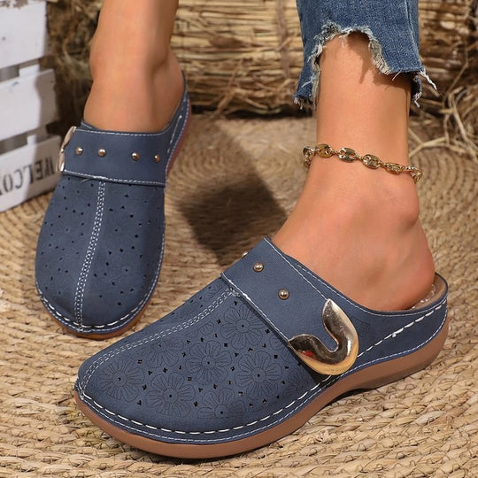 Damen Komfortable und stilvolle Clogs mit floralem Design R&B