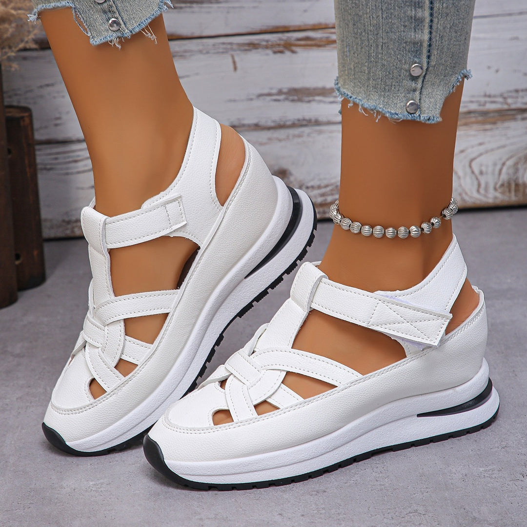 Damen Atmungsaktive Keilsandalen mit verstellbaren Riemen R&B