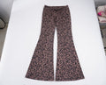 Damen Flared Leopardenmuster Hose R&B