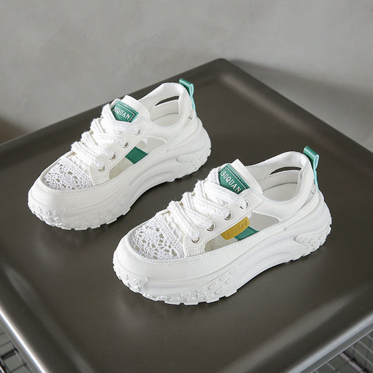 Damen modische Sneakers mit luftigen Einsätzen und komfortabler Dämpfung R&B