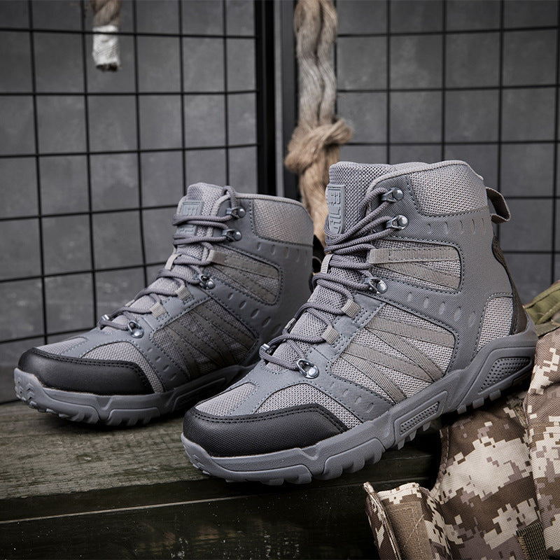 Herren taktische Wanderschuhe mit verstärktem Knöchelschutz und rutschfester Sohle R&B