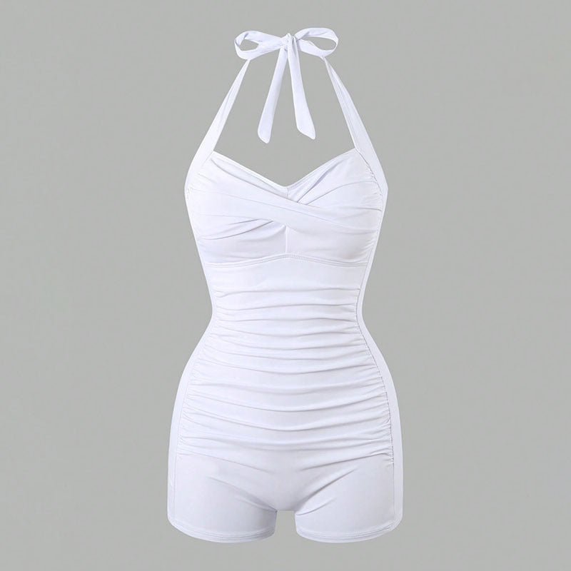 Damen Einteiler Badeanzug mit elegantem Rüschendesign R&B