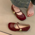 Damen elegante Ballerina-Schuhe mit dekorativer Schnalle und komfortablem Fußbett R&B