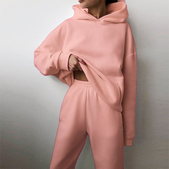 Damen modisches Oversize-Hoodie-Set mit lässigem Schnitt und elastischem Bund R&B