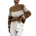 Damen gestrickter Oversized Pullover R&B