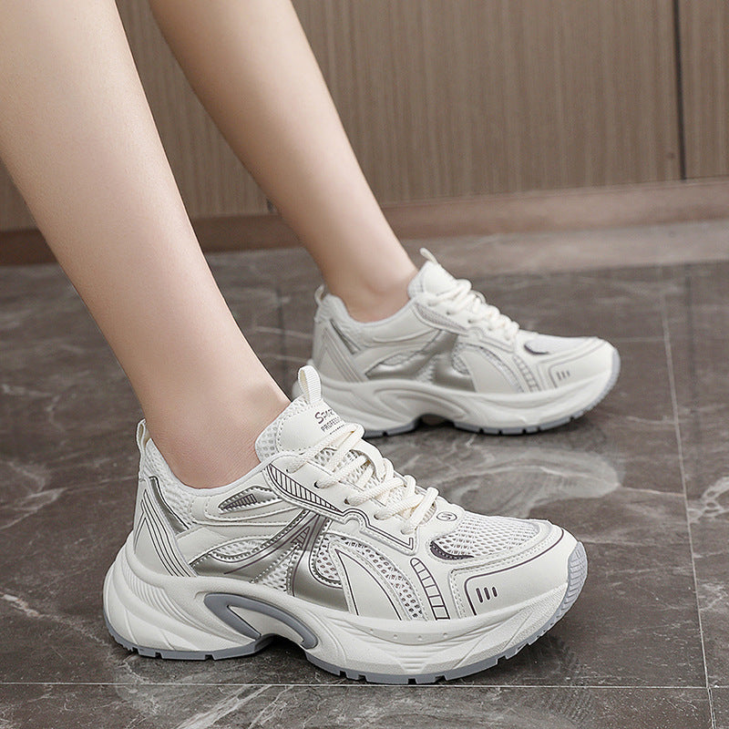 Damen Hochwertige Sport Schnürschuhe mit Atmungsaktivem Mesh und Dämpfungssystem R&B