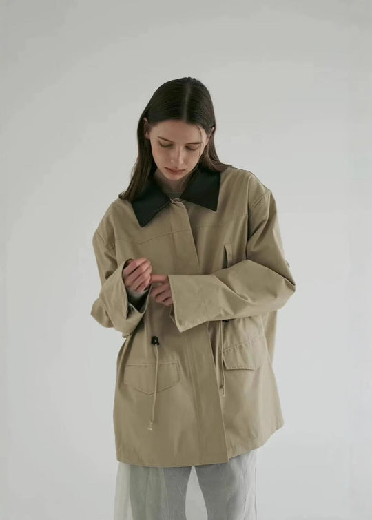 R&B | Kontrastkragen Utility-Jacke
