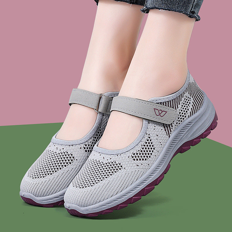 Damen Komfortable und atmungsaktive Sportschuhe mit Klettverschluss R&B
