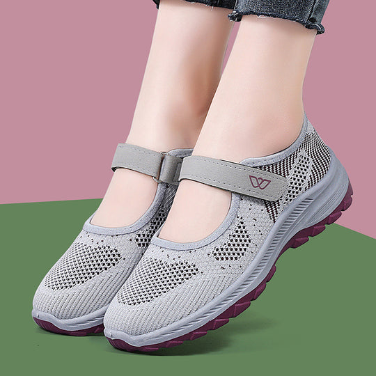 Damen Komfortable und atmungsaktive Sportschuhe mit Klettverschluss R&B