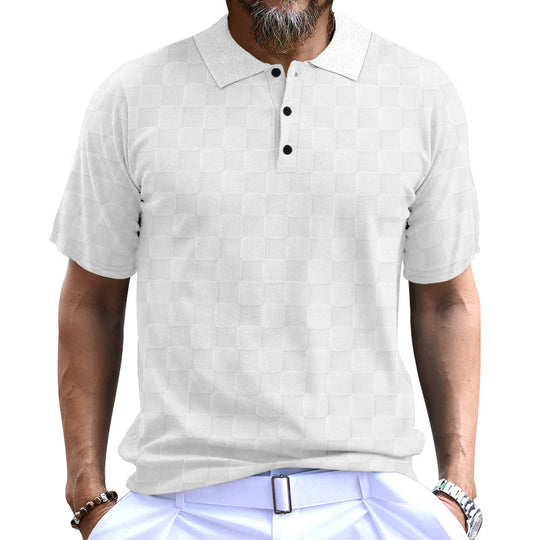 Herren Polo-Shirt mit strukturiertem Design und komfortablem Stehkragen R&B