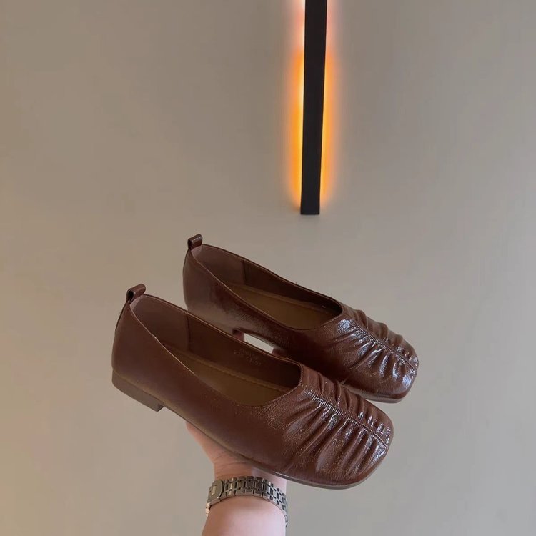 Damen elegante Ballerina-Schuhe mit modischem Rüschendesign und bequemer Innensohle R&B