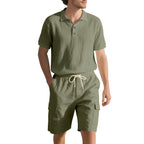 Herren Freizeit-Set mit atmungsaktivem Polo-Shirt und komfortablen Shorts R&B