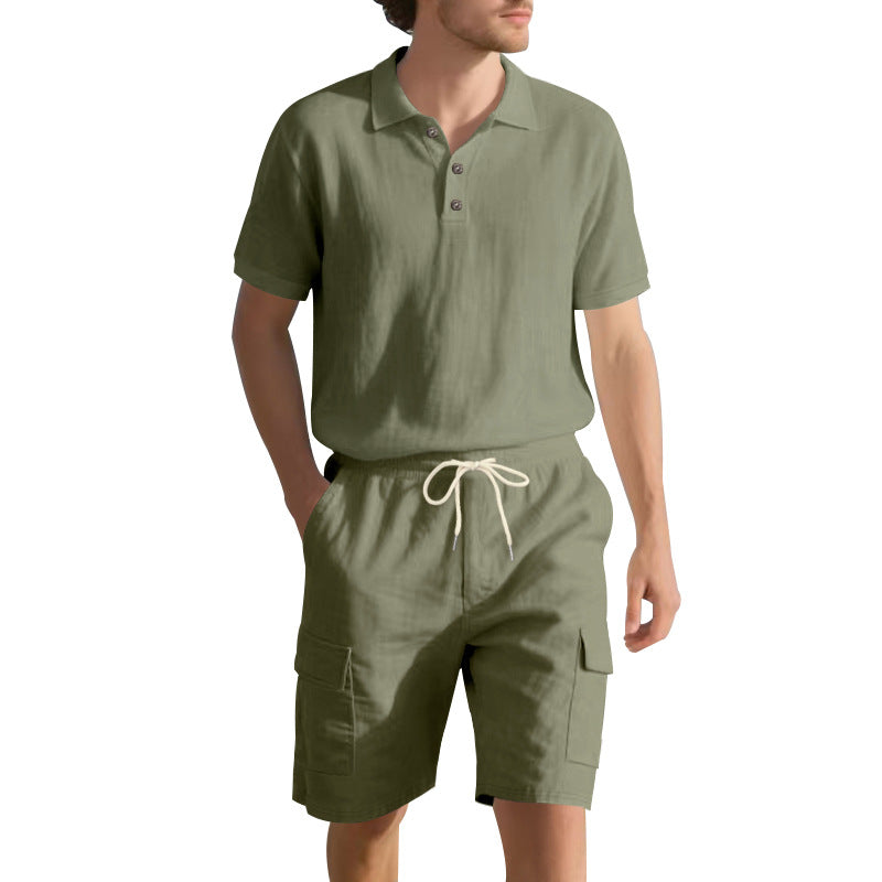 Herren Freizeit-Set mit atmungsaktivem Polo-Shirt und komfortablen Shorts R&B