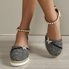 Damen Espadrilles mit funkelnden Schmetterlingsapplikationen R&B