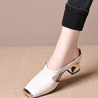 Damen Modische Clogs mit elegantem Glanz-Detail und bequemer Laufsohle R&B