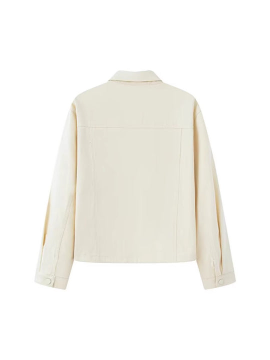 Damen modische Utility-Jacke mit großen Taschen und trendigem Schnitt R&B