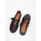 Damen Ballerinas mit perforiertem Design und verstellbarem Riemen R&B