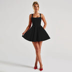 Damen Skaterkleid mit trägerlosem Design und ausgestelltem Rock R&B