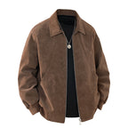 Herren elegante Wildlederjacke mit strukturiertem Schnitt R&B