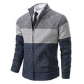Herren modische Strickjacke mit strukturiertem Farbblockdesign R&B
