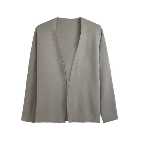 Damen lässiger Pullover mit klassischem Rundhalsausschnitt und langem Arm R&B