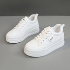 Damen modische Plateau Sneakers mit atmungsaktivem Obermaterial und sportlicher Sohle R&B