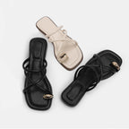 Damen Fußbett-Sandalen mit elegantem Kreuzriemendesign R&B