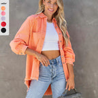Damen Lässige und stylische Jeansbluse mit Fransen R&B