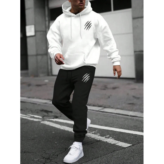 Herren Trainingsanzug mit modernem Grafikdesign und praktischen Taschen R&B