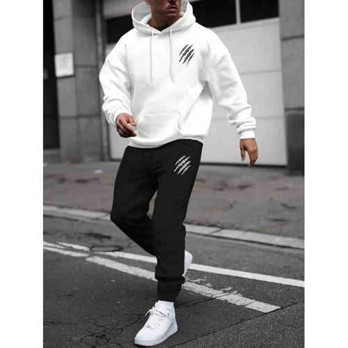 Herren Trainingsanzug mit modernem Grafikdesign und praktischen Taschen R&B
