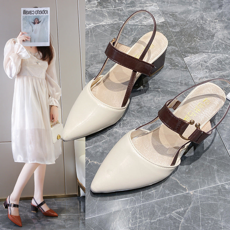 Damen Slingback-Pumps mit modischem Schmuckverschluss R&B