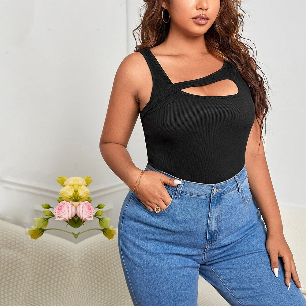 Damen Body mit asymmetrischem Cut-Out und komfortablem Schlangenprint R&B