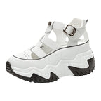 Damen Plateau-Sandalen mit verstellbarem Riemen und rutschfester Sohle R&B
