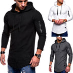 Herren langer Kapuzenpulli mit einzigartiger Struktur
