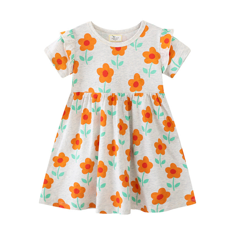 Mädchen Sommerkleid mit floralen Mustern R&B