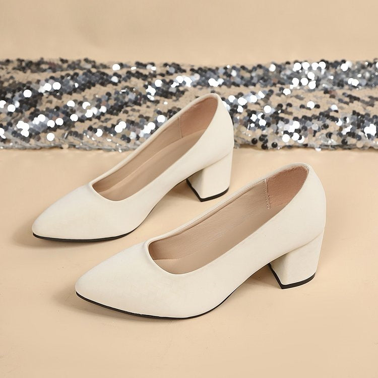 Damen elegante Blockabsatz-Pumps R&B