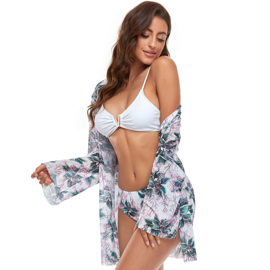 Damen Bikiniset mit transparenter Strandtunika R&B
