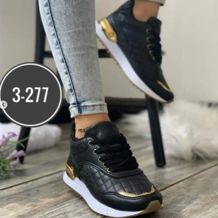 Damen Sportliche Sneakers mit glänzenden Akzenten und dämpfender Sohle R&B