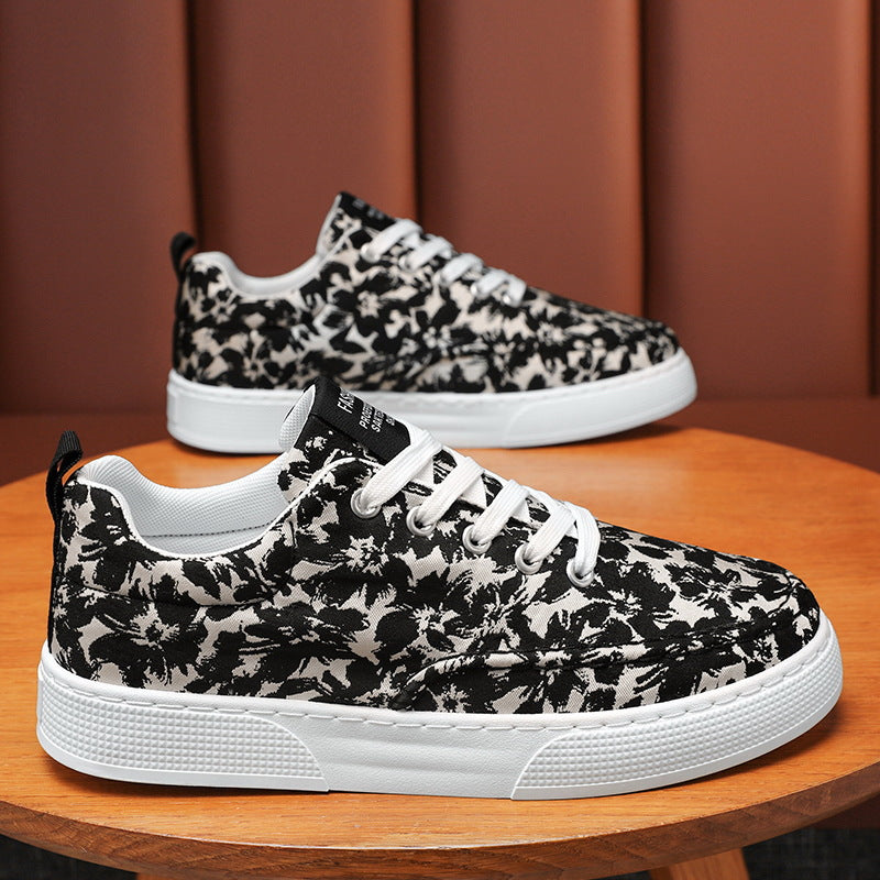 Damen Modische Sneakers mit floralem Design und gepolsterter Sohle R&B