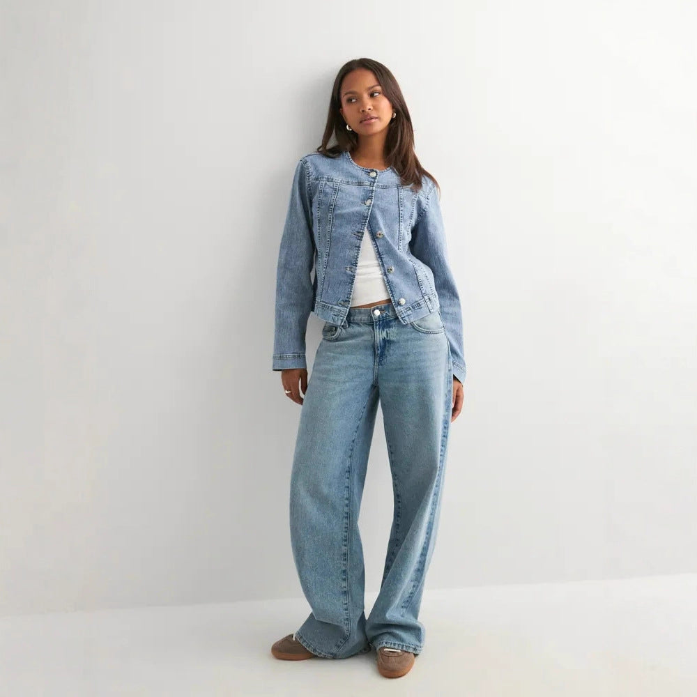 Damen zeitlose Denim-Jacke im modernen Schnitt R&B