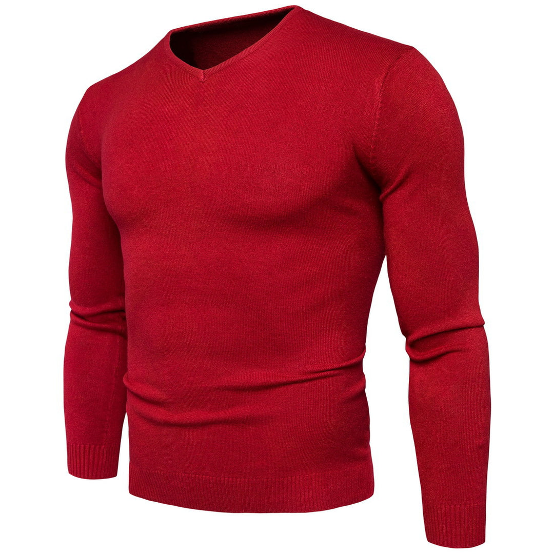 Herren feiner V-Ausschnitt Pullover aus hochwertiger Baumwolle R&B